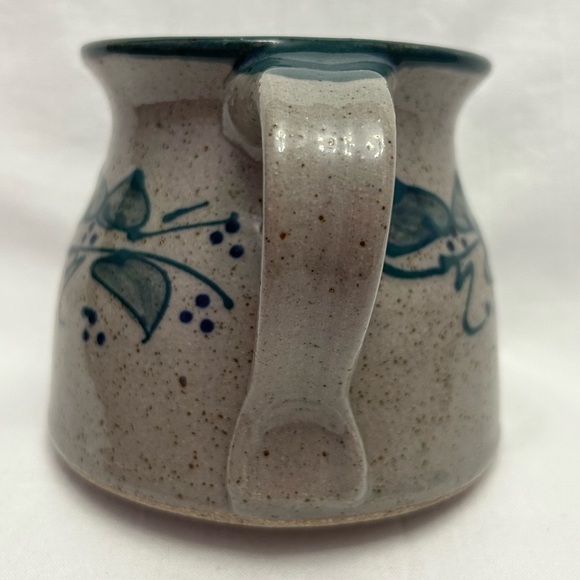Great Bay Pottery Handmade Mug Stoneware Green Ivy 3.75"H 13.5 Dia. Never used - Picture 5 of 9